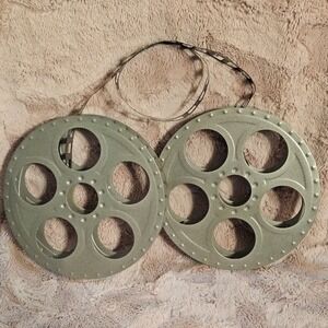 Vintage Movie Film Reel Wall Decor Hollywood Cinema Silver‎